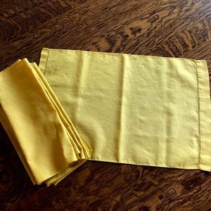Mustard Yellow Hemstitch Linen Napkins